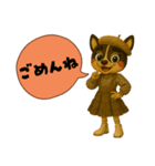 おしゃれ好き福ちゃんの可愛い日常スタンプ（個別スタンプ：4）