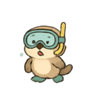 シュノーケルラッコ 海のたのしみ（個別スタンプ：7）