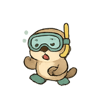 シュノーケルラッコ 海のたのしみ（個別スタンプ：10）