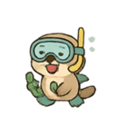 シュノーケルラッコ 海のたのしみ（個別スタンプ：15）