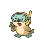 シュノーケルラッコ 海のたのしみ（個別スタンプ：16）