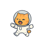 宇宙ねこ オレンジタビーの冒険（個別スタンプ：1）