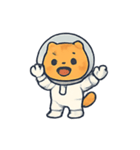 宇宙ねこ オレンジタビーの冒険（個別スタンプ：5）