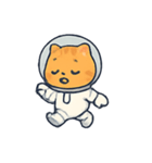 宇宙ねこ オレンジタビーの冒険（個別スタンプ：8）
