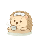 温泉ハリネズミ ほっこり日和（個別スタンプ：10）