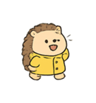 レインコートはりねずみ 雨の日パレード（個別スタンプ：3）