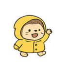 レインコートはりねずみ 雨の日パレード（個別スタンプ：4）