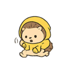 レインコートはりねずみ 雨の日パレード（個別スタンプ：7）