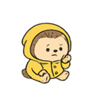 レインコートはりねずみ 雨の日パレード（個別スタンプ：8）