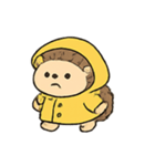 レインコートはりねずみ 雨の日パレード（個別スタンプ：9）