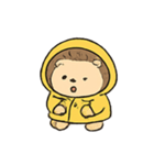 レインコートはりねずみ 雨の日パレード（個別スタンプ：16）