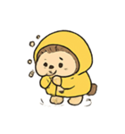 レインコートはりねずみ 雨の日パレード（個別スタンプ：17）