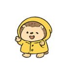 レインコートはりねずみ 雨の日パレード（個別スタンプ：19）