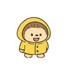 レインコートはりねずみ 雨の日パレード（個別スタンプ：20）