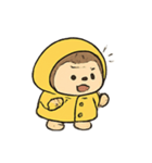 レインコートはりねずみ 雨の日パレード（個別スタンプ：22）