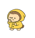 レインコートはりねずみ 雨の日パレード（個別スタンプ：23）