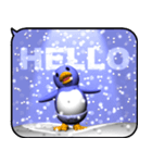 雪とペンギン2（ポップアップ）（個別スタンプ：1）