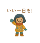 やさしく元気をくれる女の子スタンプ（個別スタンプ：2）