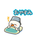 かわいい雪だるまのコミュ力UPスタンプ（個別スタンプ：25）