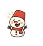 かわいい雪だるまのコミュ力UPスタンプ（個別スタンプ：27）