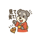 ミニチュアシュナウザーのお正月スタンプ（個別スタンプ：13）