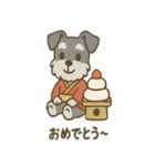 ミニチュアシュナウザーのお正月スタンプ（個別スタンプ：23）