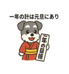 ミニチュアシュナウザーのお正月スタンプ（個別スタンプ：31）