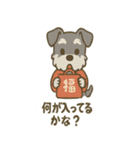 ミニチュアシュナウザーのお正月スタンプ（個別スタンプ：39）