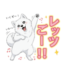 【日常】ふわふわの白い犬（個別スタンプ：39）