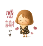 ずっと使える♡miniボブガール（個別スタンプ：12）
