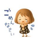 ずっと使える♡miniボブガール（個別スタンプ：37）