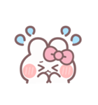 秋を生きるうしゃぎ！！ ピンク（個別スタンプ：3）