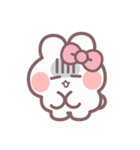 秋を生きるうしゃぎ！！ ピンク（個別スタンプ：7）