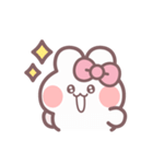 秋を生きるうしゃぎ！！ ピンク（個別スタンプ：9）
