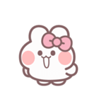 秋を生きるうしゃぎ！！ ピンク（個別スタンプ：12）