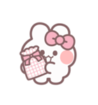 秋を生きるうしゃぎ！！ ピンク（個別スタンプ：13）