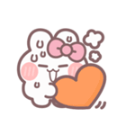 秋を生きるうしゃぎ！！ ピンク（個別スタンプ：21）