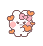 秋を生きるうしゃぎ！！ ピンク（個別スタンプ：23）