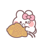 秋を生きるうしゃぎ！！ ピンク（個別スタンプ：25）