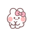 秋を生きるうしゃぎ！！ ピンク（個別スタンプ：28）