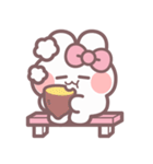 秋を生きるうしゃぎ！！ ピンク（個別スタンプ：29）
