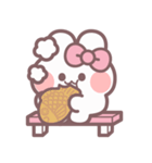 秋を生きるうしゃぎ！！ ピンク（個別スタンプ：30）