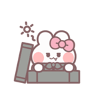 秋を生きるうしゃぎ！！ ピンク（個別スタンプ：36）