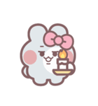 秋を生きるうしゃぎ！！ ピンク（個別スタンプ：39）