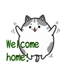 【英語スタンプ】まるかわネコ（個別スタンプ：8）