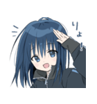 藍髪の女の子（個別スタンプ：1）