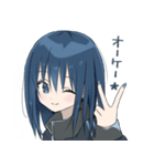 藍髪の女の子（個別スタンプ：2）