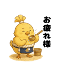 横綱ヒヨコ相撲スタンプ（個別スタンプ：3）