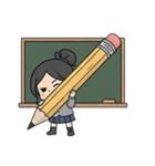 学校と七海さん（個別スタンプ：1）