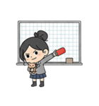 学校と七海さん（個別スタンプ：3）